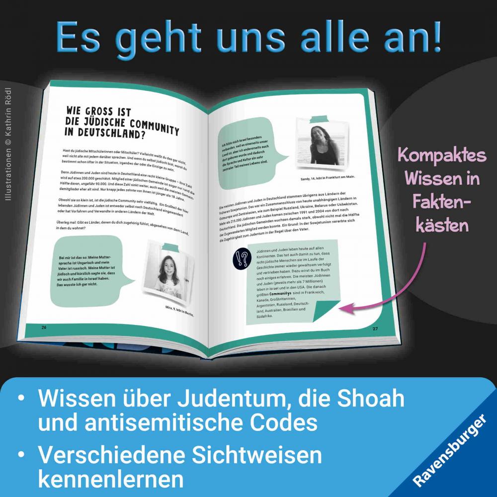 Ravensburger Buch Kindersachbuch Let's talk about Antisemitismus Dein Eintragebuch 48092