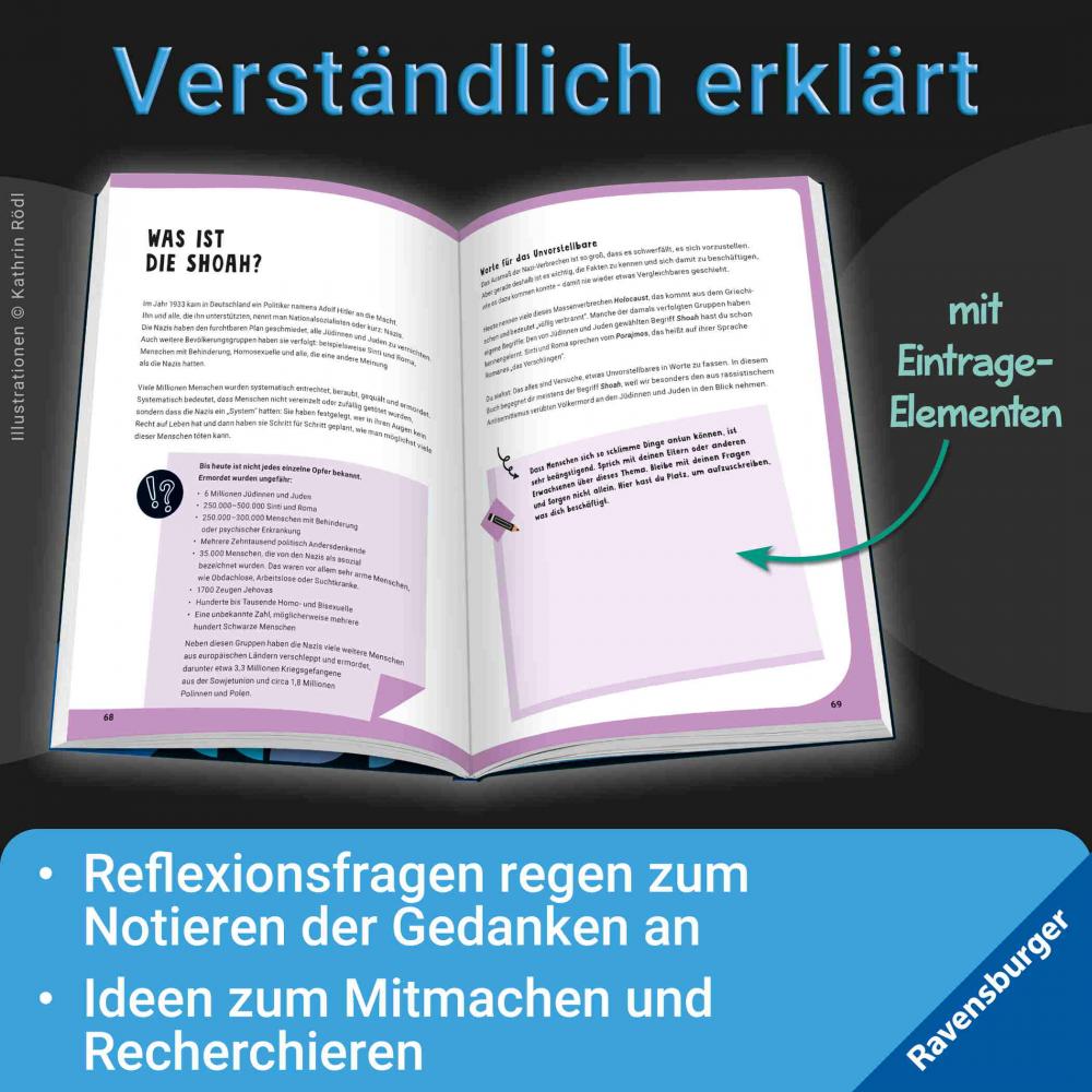 Ravensburger Buch Kindersachbuch Let's talk about Antisemitismus Dein Eintragebuch 48092