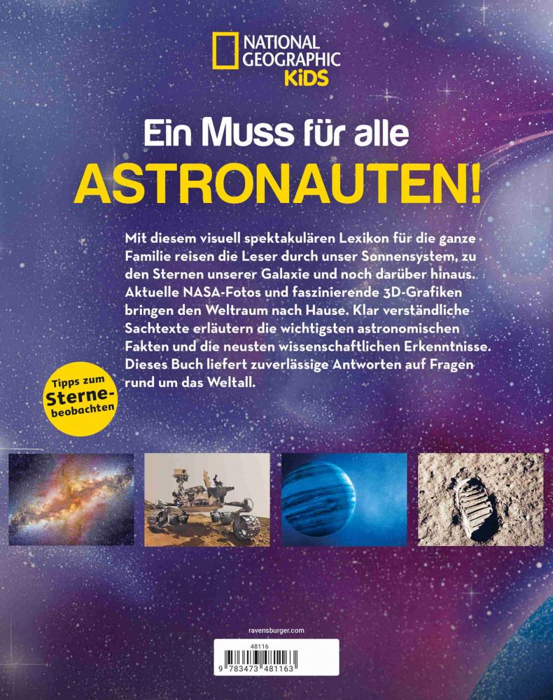 Ravensburger Buch National Geographic Kids Lexikon des Weltalls Astronomie und Raumfahrt 48116