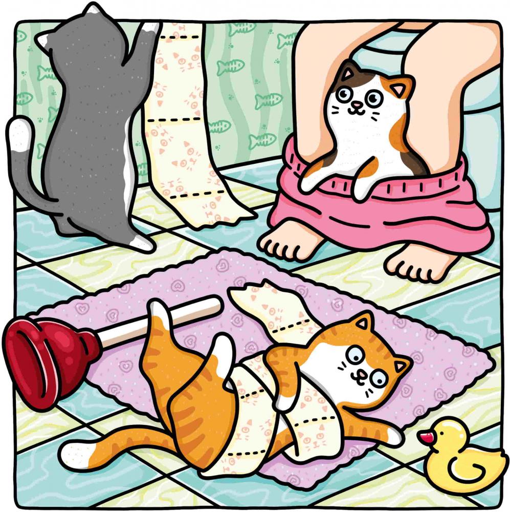 Ravensburger Buch Kreativität Cozy Coloring Naughty Cats 48135