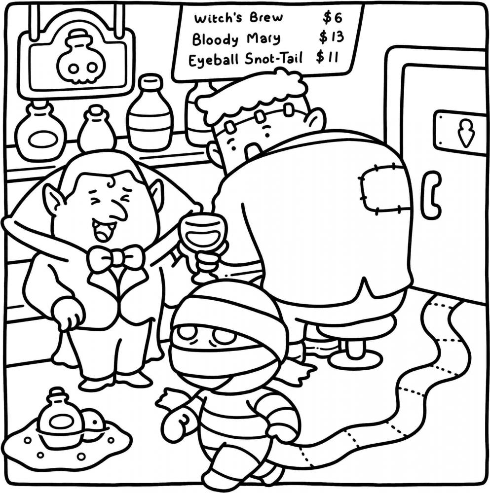 Ravensburger Buch Kreativität Cozy Coloring Silly Spooky 48136