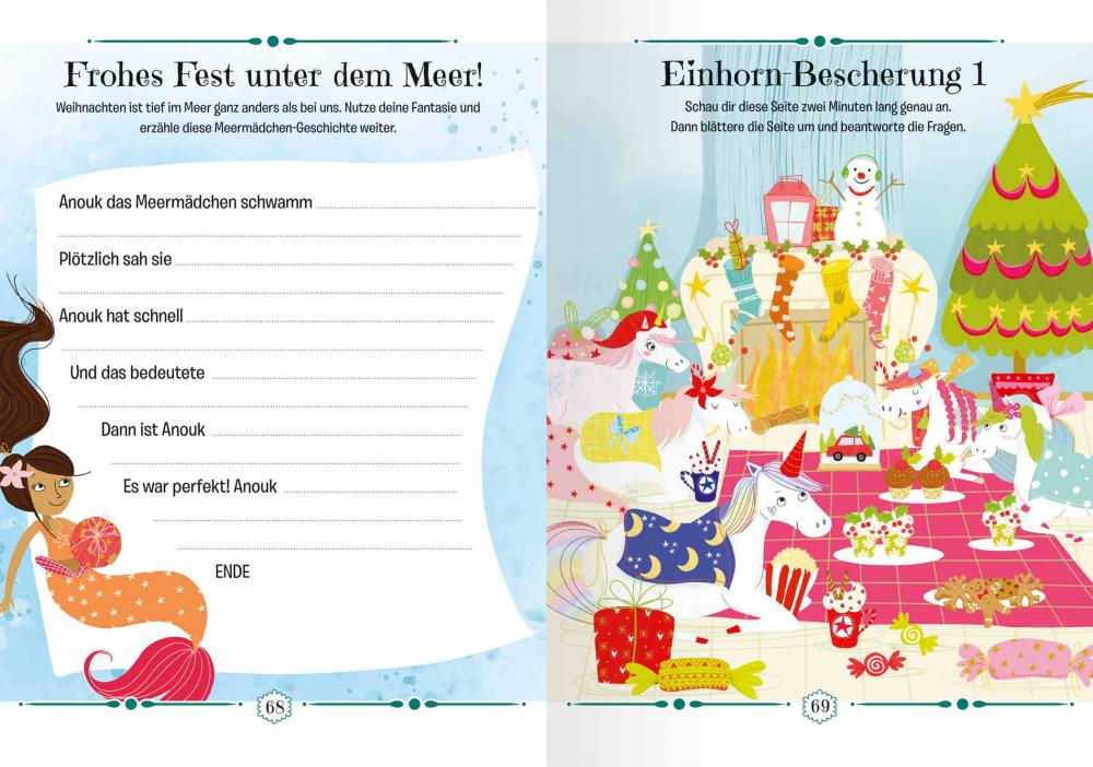 Ravensburger Buch Kreativität Kreative Weihnachten! Malen und Rätseln 48831