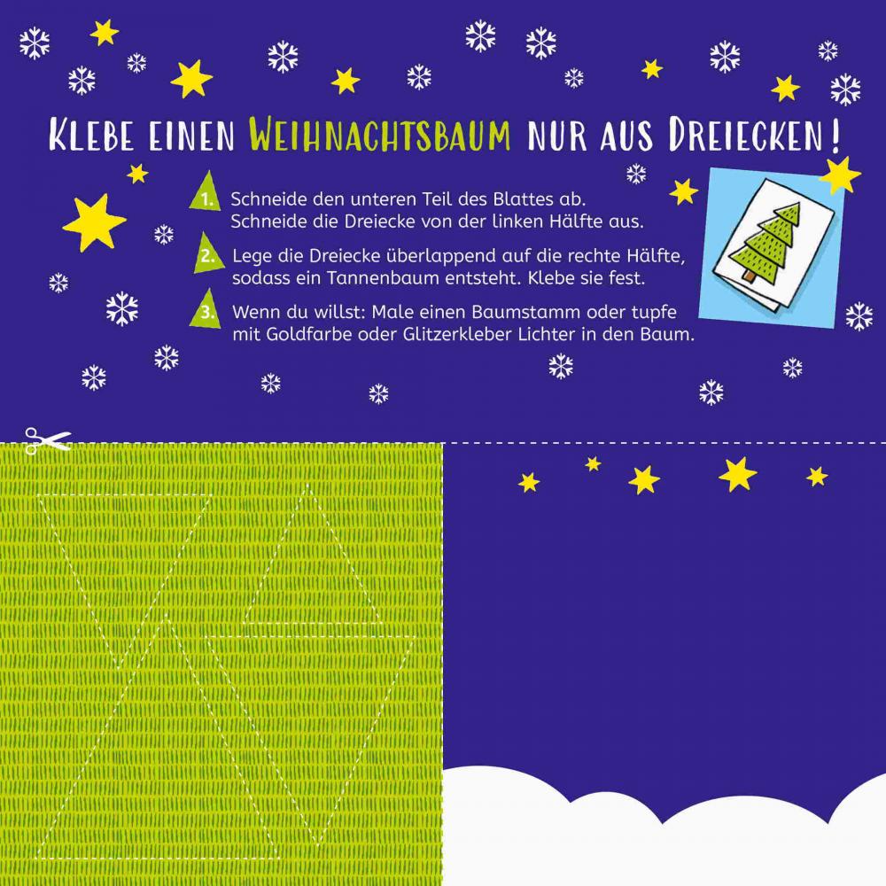 Ravensburger Buch Kreativität Mein Weihnachtsblock 24 Ideen zum Malen, Basteln, Rätseln 48833