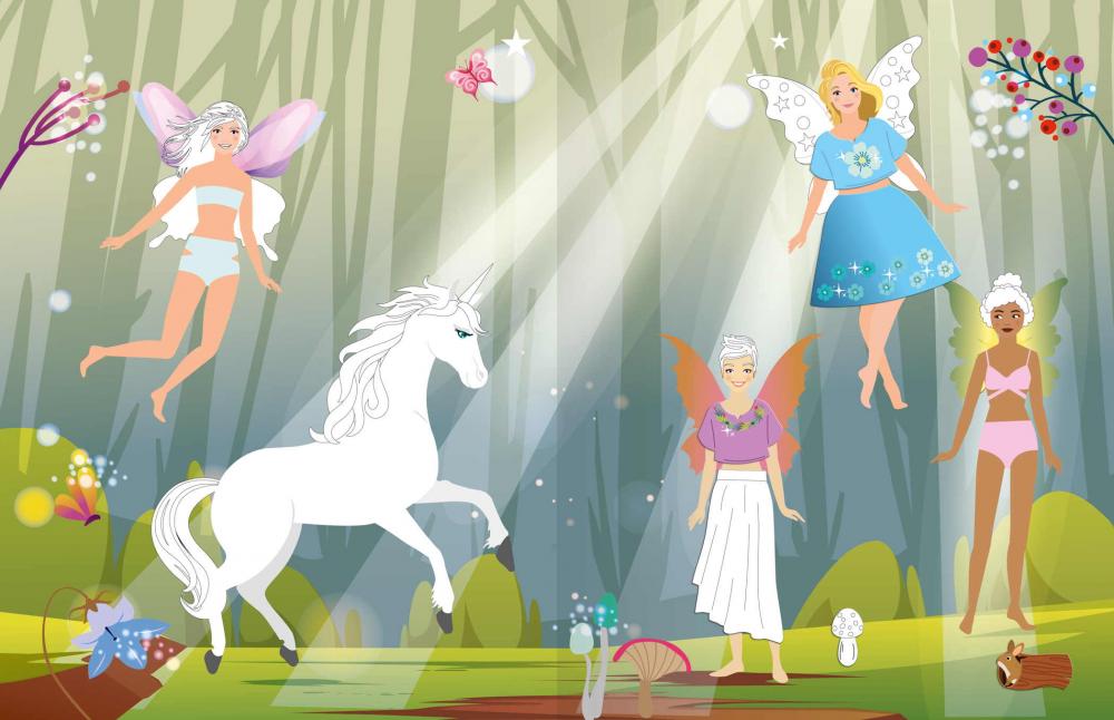 Ravensburger Buch Kreativität Mein Ausmalstickerbuch Elfen und Einhörner 48845