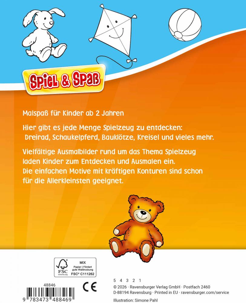 Ravensburger Buch Kreativität Spiel & Spaß Mein allererster Malblock Spielzeug 48846