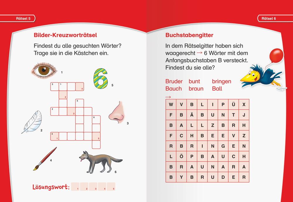 Ravensburger Buch Quiz und Rätsel Kreuzworträtsel zum Lesenlernen 48961
