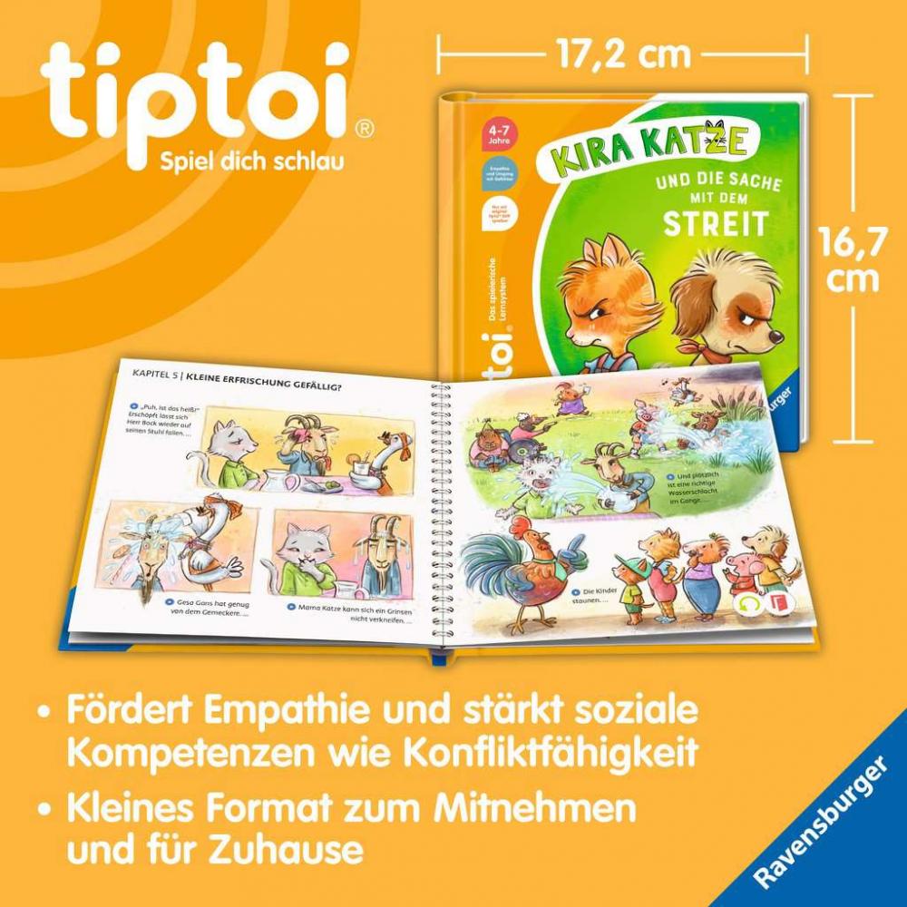 Ravensburger Buch tiptoi Bilderbuch Umgang mit Gefühlen Kira Katze die Sache mit dem Streit 49299