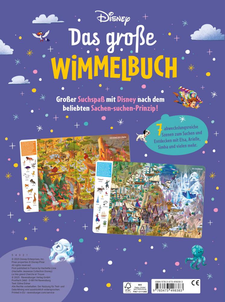 Ravensburger Buch Pappbilderbuch Disney Das große Wimmelbuch 49838