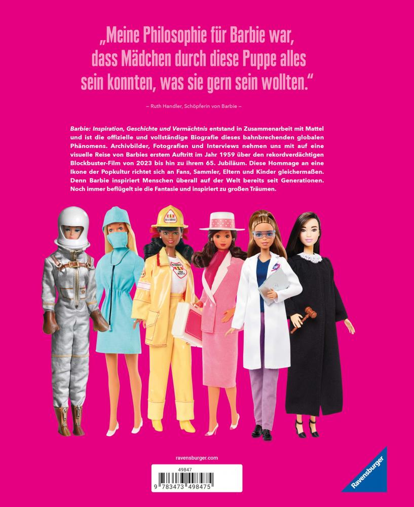 Ravensburger Buch Film Barbie Inspiration, Geschichte + Vermächtnis 49847