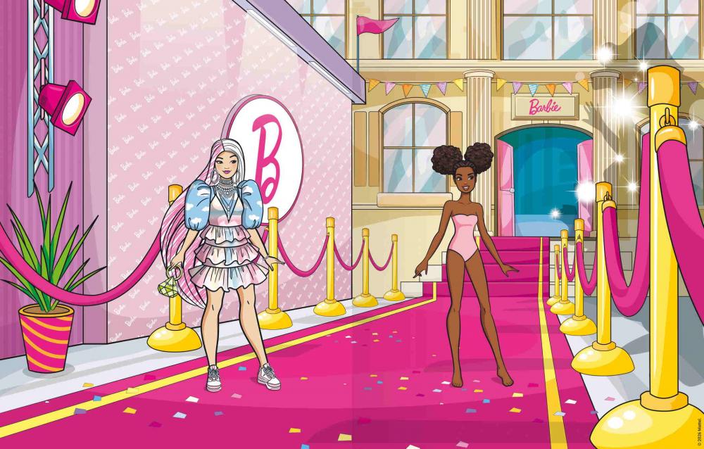 Ravensburger Buch Kreativität Mein Ausmalstickerbuch Barbie Anziehpuppen 49853