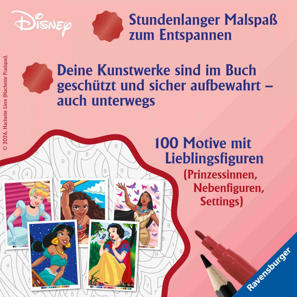 Ravensburger Buch Kreativität Disney Malen nach Zahlen Prinzessinnen 49861
