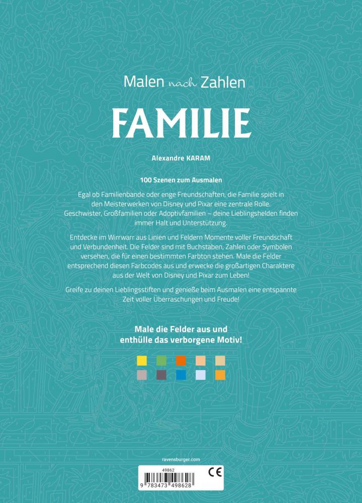 Ravensburger Buch Kreativität Disney Malen nach Zahlen Familie 49862