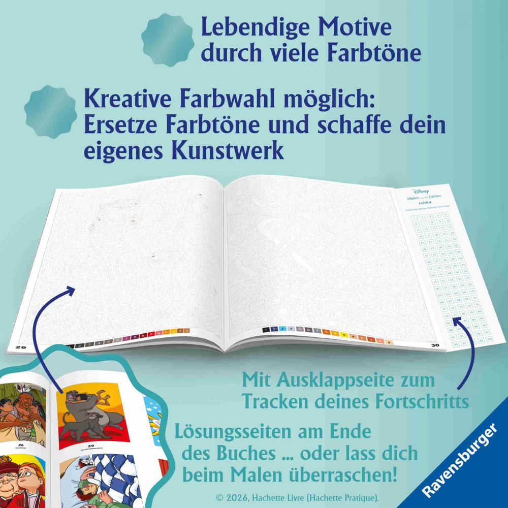 Ravensburger Buch Kreativität Disney Malen nach Zahlen Familie 49862