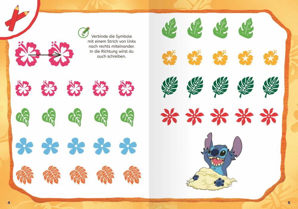 Ravensburger Buch Disney Stitch Mein Vorschulbuch Buchstaben, Zahlen, Konzentration 49863