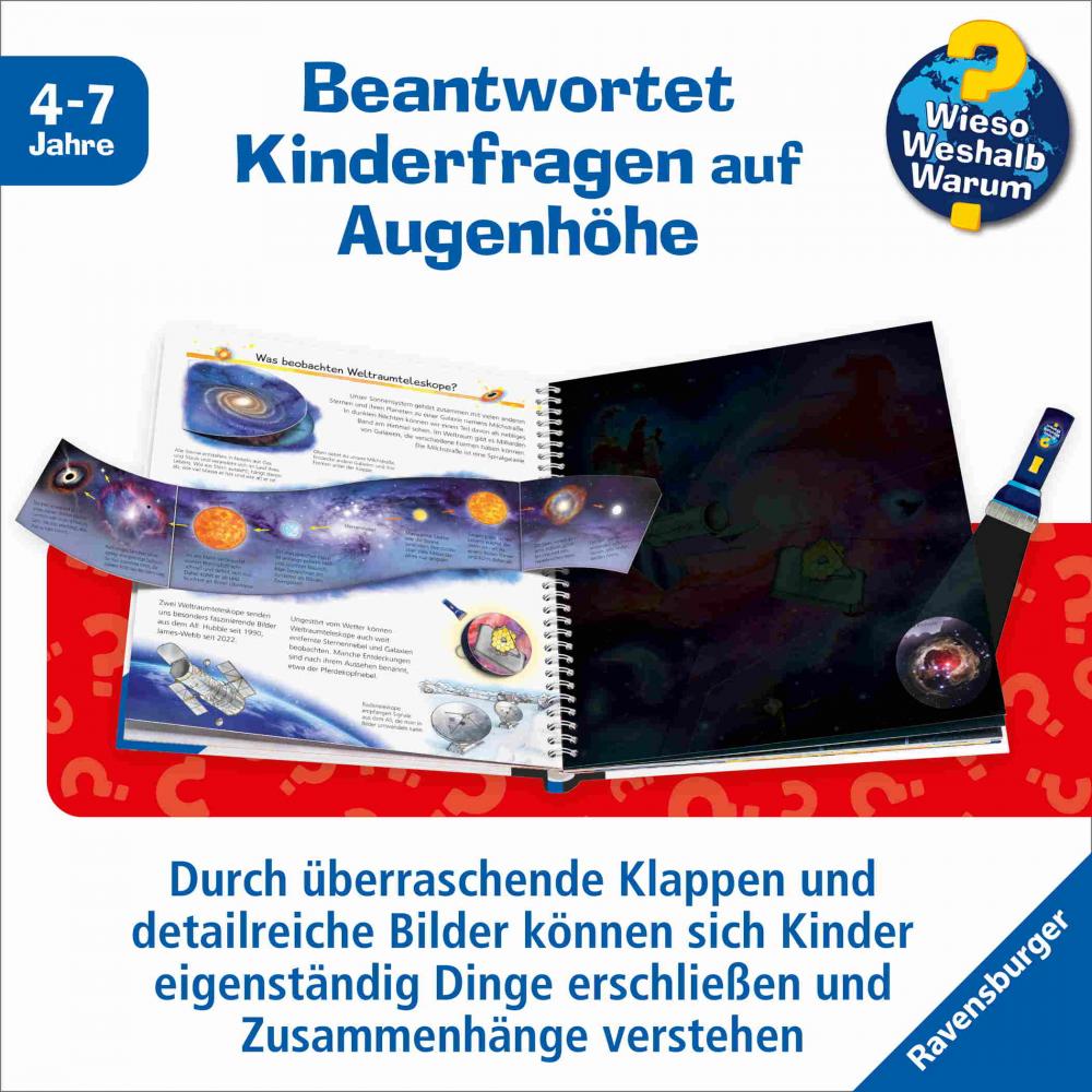 Ravensburger Buch Wieso? Weshalb? Warum? Kindersachbuch Leuchte und entdecke Weltraum 60090