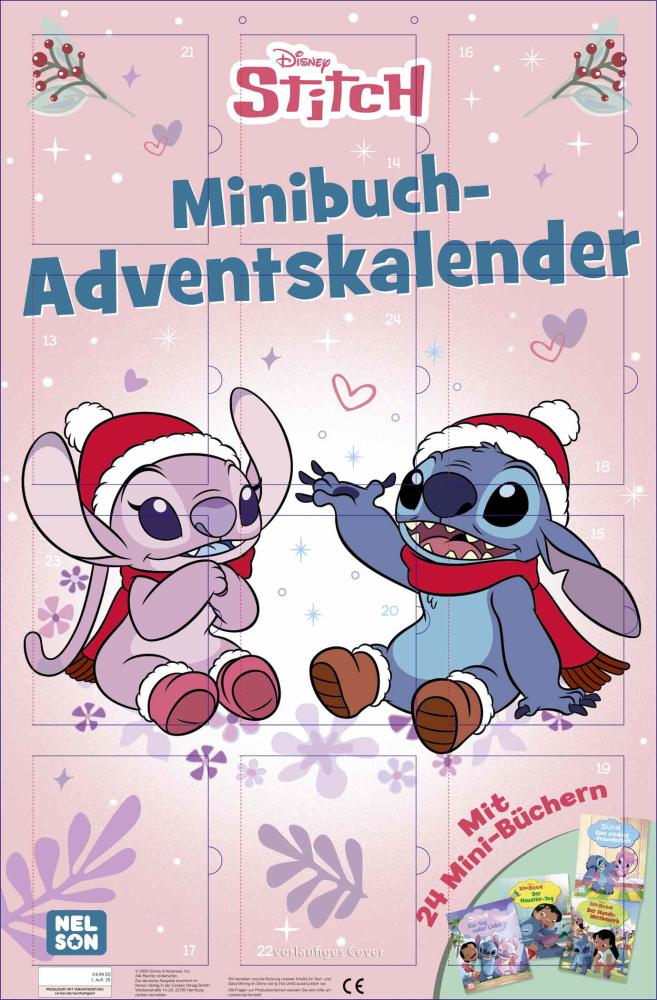 Nelson Stitch Minibuch Adventskalender mit 24 Pappbilderbüchern 513093