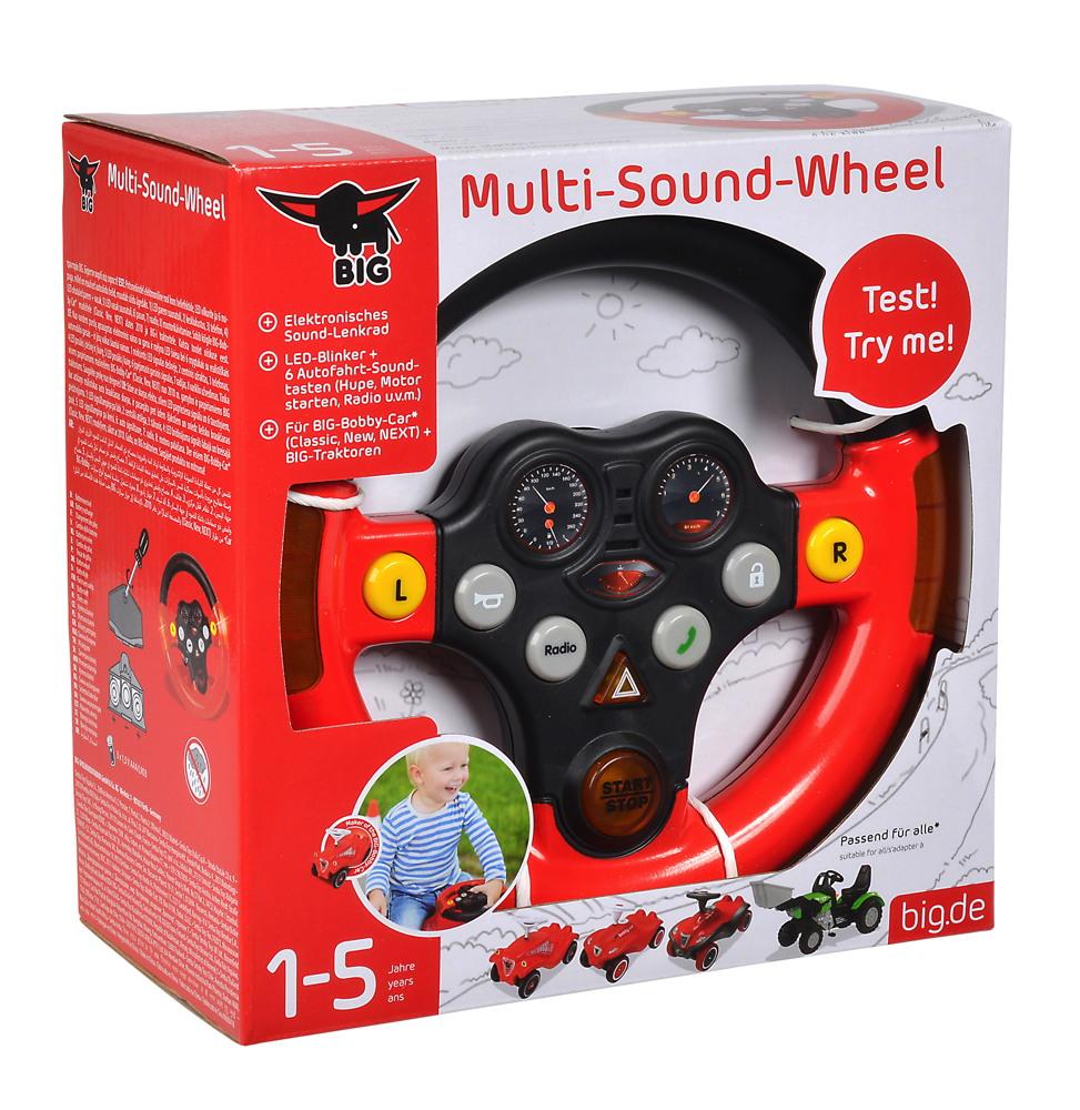 Spielwaren Express - BIG Outdoor Spielzeug Lenkrad Bobby Car Multi Sound  Wheel schwarz, rot 800056459