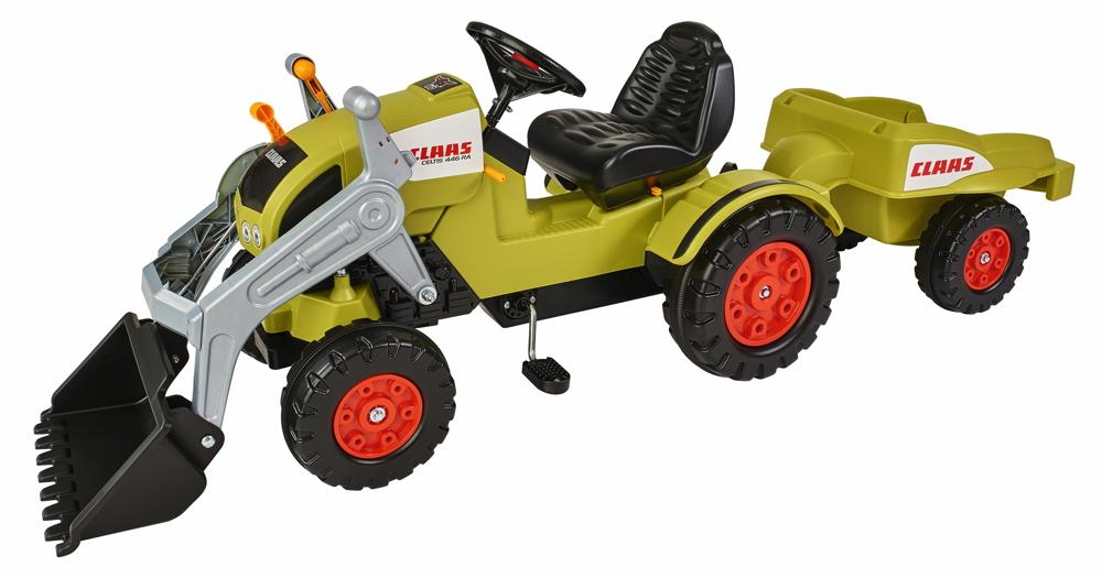 BIG Outdoor Spielzeug Fahrzeug Traktor mit Anhänger Claas Celtis Loader + Trailer grün 800056553