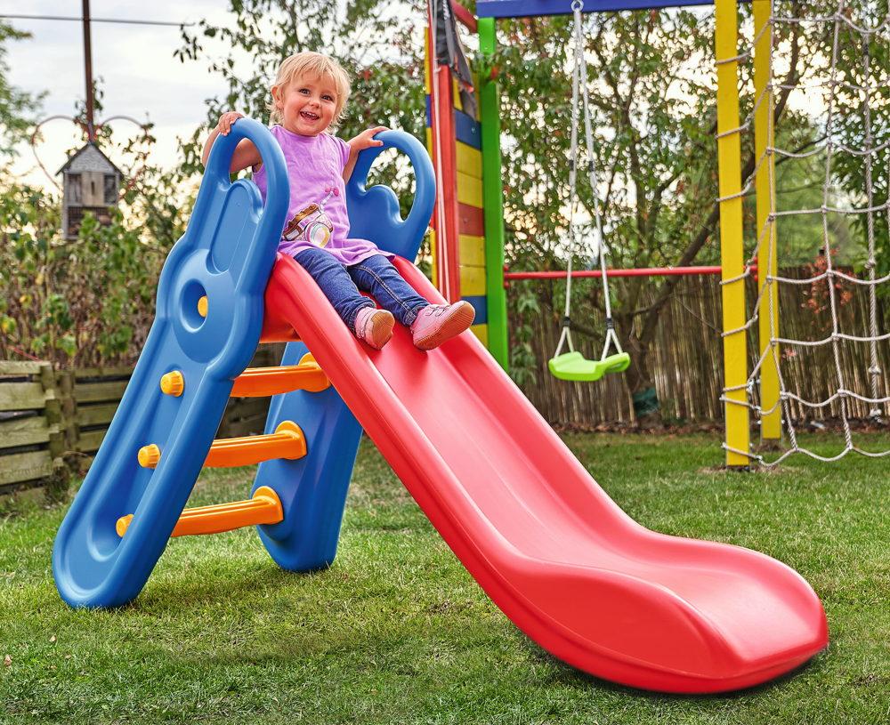 BIG Outdoor Spielzeug Garten Rutsche Fun Slide rot, blau 800056710