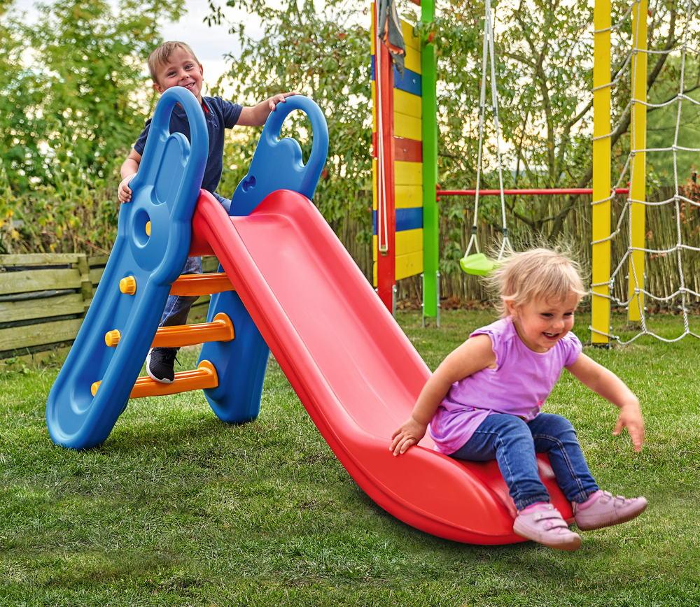 BIG Outdoor Spielzeug Garten Rutsche Fun Slide rot, blau 800056710