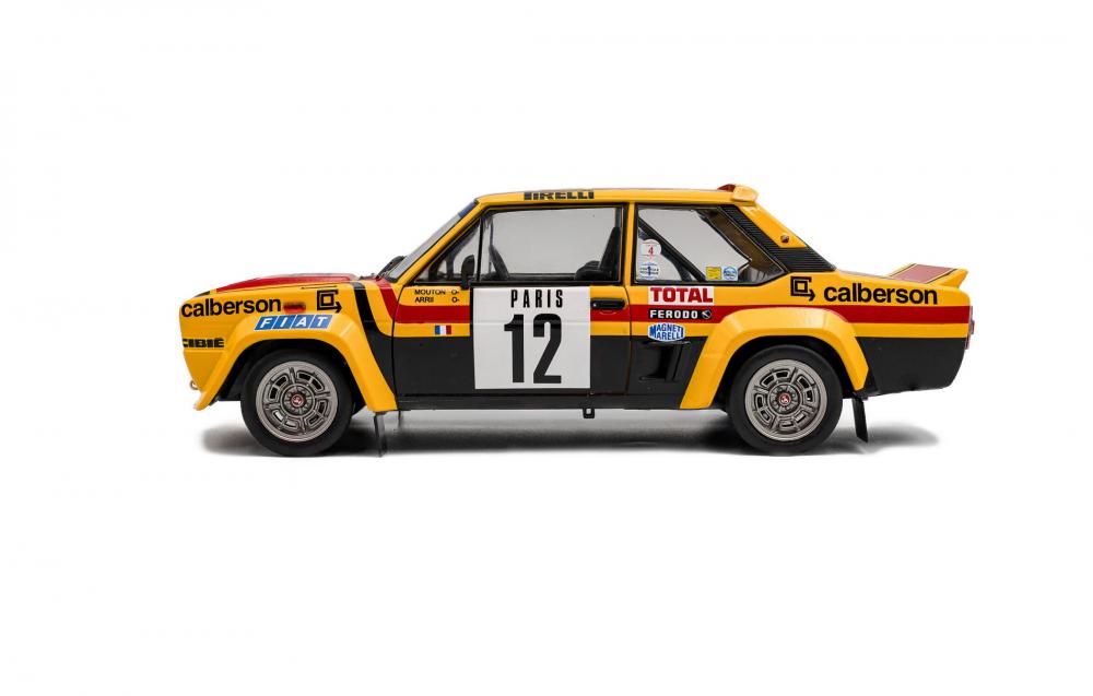 Solido Modellauto Maßstab 1:18 Fiat 131 ABARTH #12 Rally De Monte Carlo gelb 1980 S1806007