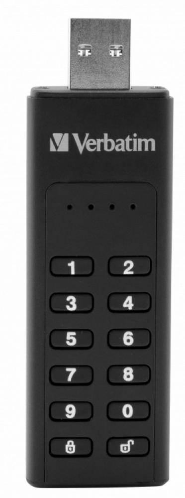 Verbatim USB Stick 64GB Speicherstick Keypad Secure AES 256 Bit schwarz USB 3.2