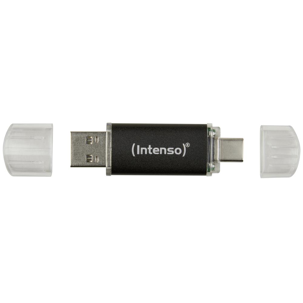 Intenso USB Stick 64GB Speicherstick Twist Line USB 3.2 Gen. 1x1 USB-A / USB-C