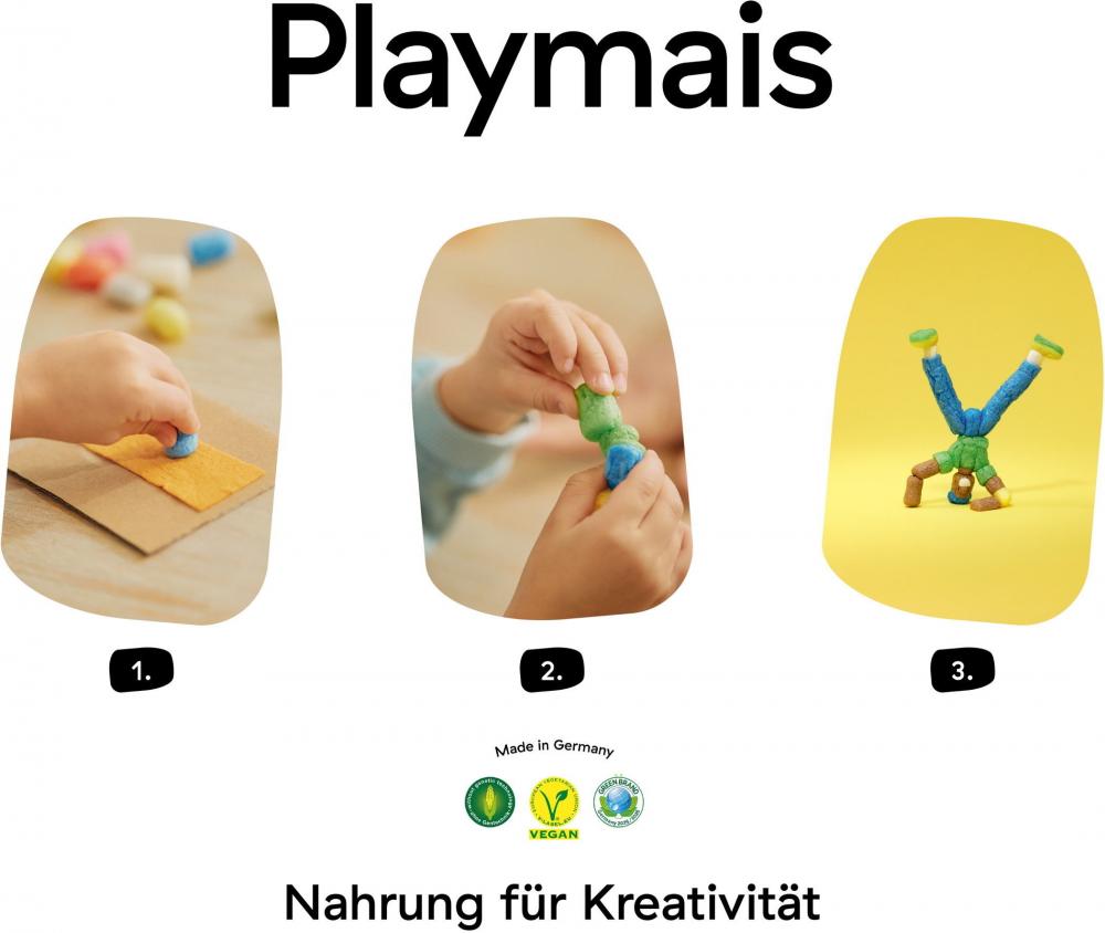 PlayMais Bastel Kreativität Classic 24 schwarz / weiße und vorgedruckte Karten 160082