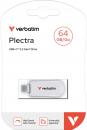 Verbatim USB Stick 64GB Speicherstick Plectra weiß Typ C USB 3.2 Gen 1