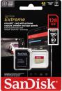 Sandisk Micro SDXC Karte 128GB Speicherkarte Extreme UHS-I U3 4K 190 MB/s V30 A2 Class 10