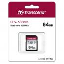 Transcend SDXC Karte 64GB Speicherkarte 300S UHS-I U1 V10 Class 10