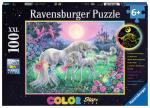 100 Teile Ravensburger Kinder Puzzle XXL Star Line Einhörner im Mondschein 13670