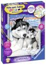 Ravensburger Malen nach Zahlen Classic Serie D Romantik Husky Kuss 28479