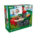 Brio World Eisenbahn Set Großes Lagerhaus-Set mit Aufzug 32 Teile 33887