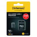 Intenso Micro SDXC Karte 256GB Speicherkarte UHS-I Premium 90MB/s Class 10