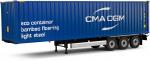 Solido Modellauto Maßstab 1:24 CMA CGM Container Anhänger blau 2024 S2400507
