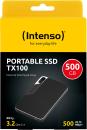 Intenso SSD externe Festplatte TX100 1,8 Zoll 500GB Typ C USB 3.2 500 MB/s schwarz