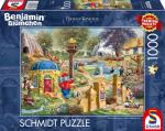 1000 Teile Schmidt Spiele Puzzle Thomas Kinkade KIDDINX Benjamin Blümchen im Neustädter Zoo 58423