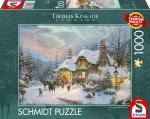 1000 Teile Schmidt Spiele Puzzle Thomas Kinkade Santas Nacht bevor Weihnachten 58793