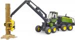 Bruder Spielfahrzeug Forstwirtschaft Holztransport John Deere 1270G Harvester mit 1 Baumstamm 02135
