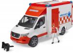 Bruder Spielfahrzeug Einsatzfahrzeuge Ambulanz MB Sprinter Ambulanz mit Fahrer und L+S Modul 02676