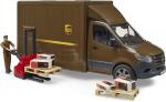 Bruder Spielfahrzeug Nutzfahrzeug Logistik MB Sprinter UPS mit Fahrer und Zubehör 02678