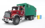 Bruder Spielfahrzeug Nutzfahrzeug Müllabfuhr MACK Granite Müll-LKW und 2 Mülltonnen 02812