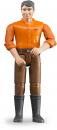 Bruder Spielfigur Baustelle bworld Mann heller Hauttyp und brauner Hose 60007