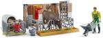 Bruder Spielfiguren Set bworld Landwirtschaft Kuh- und Kälberstall mit Landwirt, Kuh und Kalb 62611