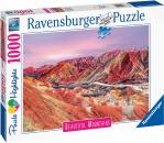 1000 Teile Ravensburger Puzzle Beautiful Mountains Regenbogenberge, China 17314