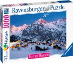 1000 Teile Ravensburger Puzzle Beautiful Mountains Berner Oberland, Mürren 17316
