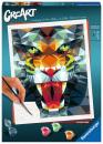 Ravensburger Malen nach Zahlen CREART Trend Serie C Polygon Tiger 23514