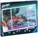 Ravensburger Malen nach Zahlen CREART Premium Sonderserie Cinque Terre Triptychon 23529