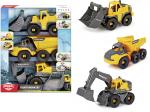 Dickie Spielfahrzeug Go Real Volvo Tough Work Force 3er Pack Kipper, 2 Bagger 203725007